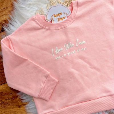 Conj. Casaco I Love Who com Losango e Calça Legging Montaria - Rosa e Areia